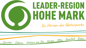 Logo der LEADER-Region Hohe Mark. Dieses Foto zeigt das Logo der LEADER-Region Hohe Mark.