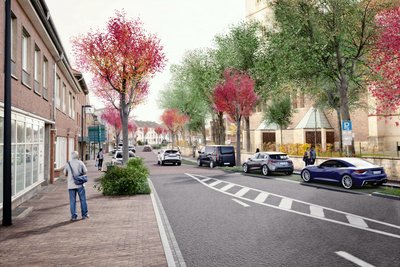 Das Bild zeigt eine Visualisierung zur möglichen Umgestaltung.