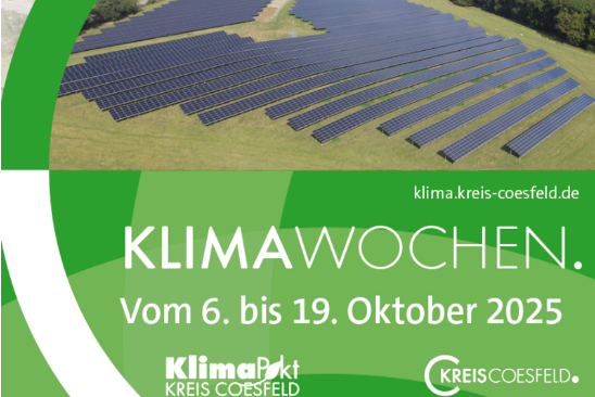 Die KlimaWochen 2025 finden vom 6. bis 19. Oktober statt. Auftakt ist bereits am 30. September in Dülmen.