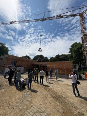 Baustelle Spiekerhof-Kindergarten Dieses Foto zeigt die Baustelle des Spiekerhof-Kindergartens