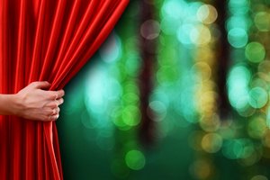 Red Curtain on white background