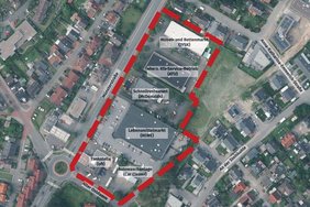 Der Planungsbereich umfasst die Fläche zwischen der heutigen Jysk-Filiale und der Tankstelle am Kreisverkehr „Alter Ostdamm“. 