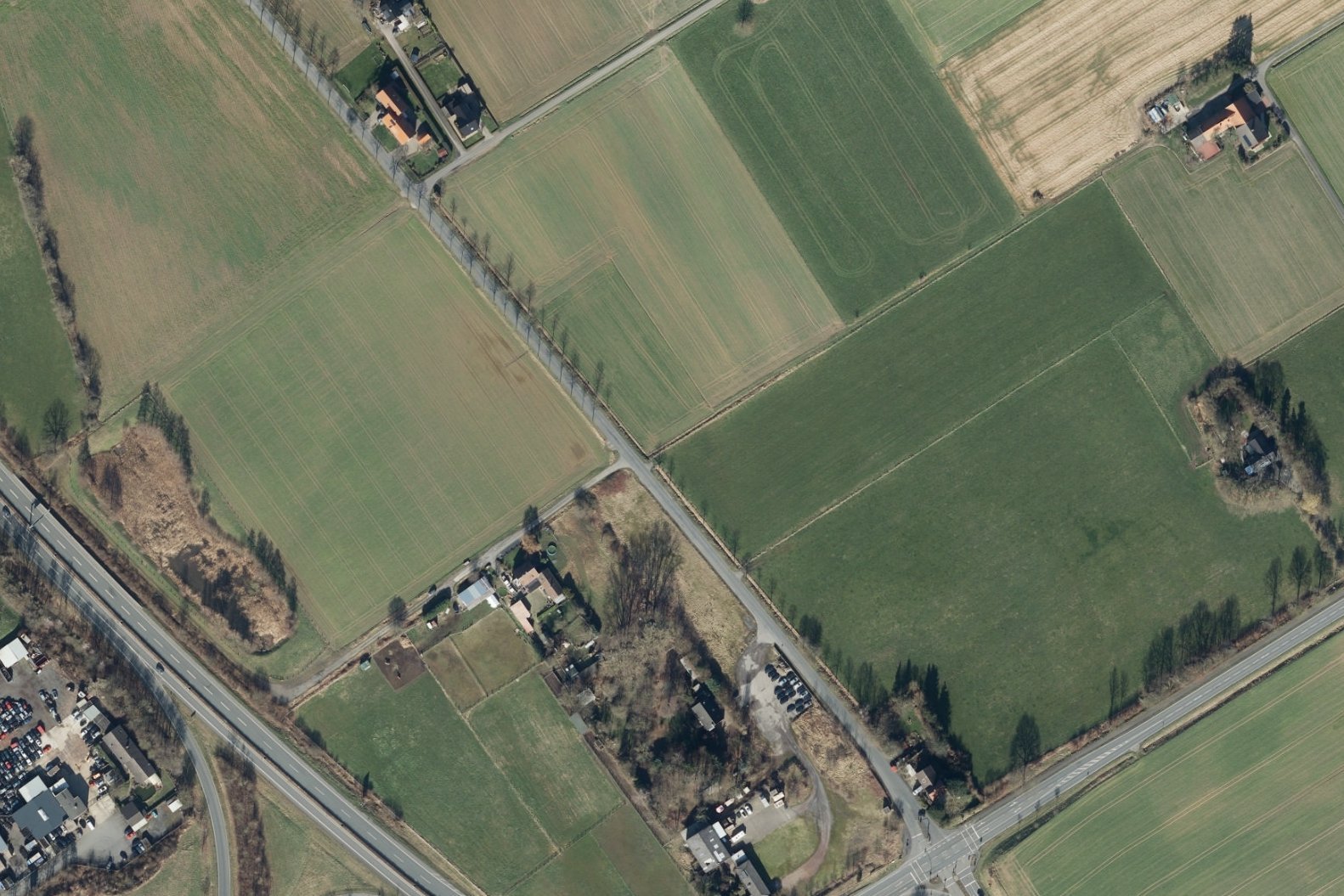 Luftbild des Gewerbegebiets Dülmen-Nord.