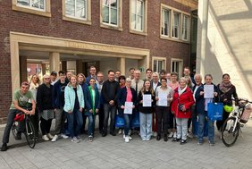 Teilnehmende der Aktion Stadtradeln Dieses Foto zeigt die ausgezeichneten Teilnehmenden der Aktion Stadtradeln