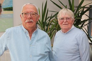 Dieses Foto zeigt Wolfgang Großmann (l.) und Heinz Steentjes 