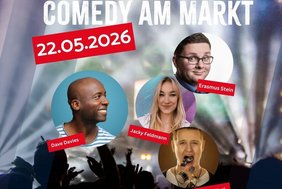 Insta Comedy am Markt - 1 Das Foto zeigt das Veranstaltungsplakat