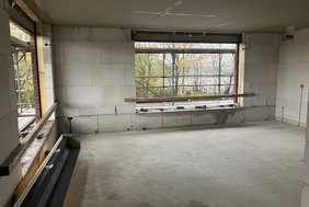 Dieses Foto zeigt einen der Gruppenräume im Bau. 