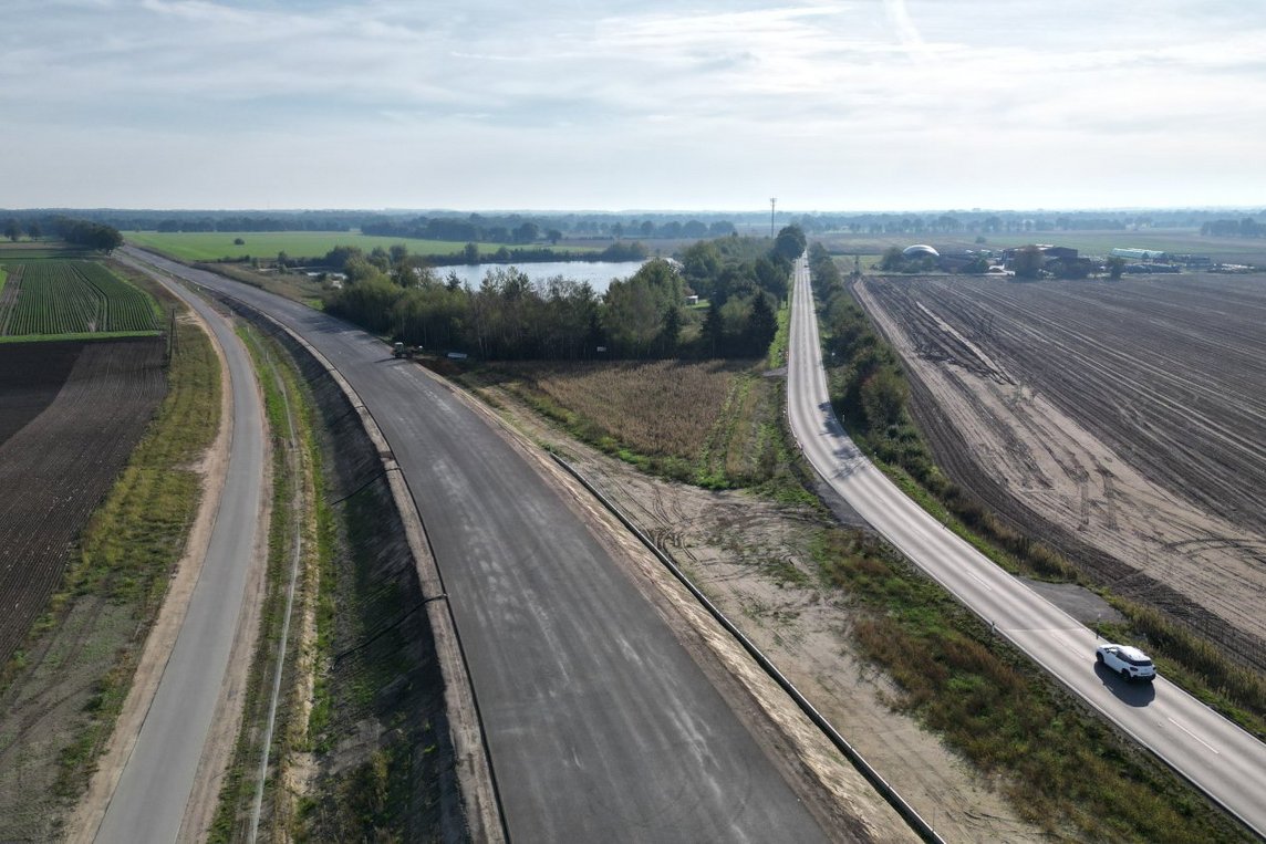 Dieses Foto zeigt den neuen Abschnitt der B67.