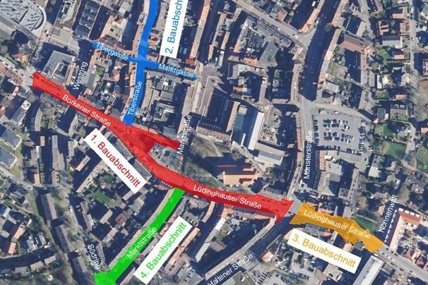 Diese Grafik stellt die geplanten Bauabschnitte vor.