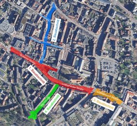 Diese Grafik stellt die geplanten Bauabschnitte vor.