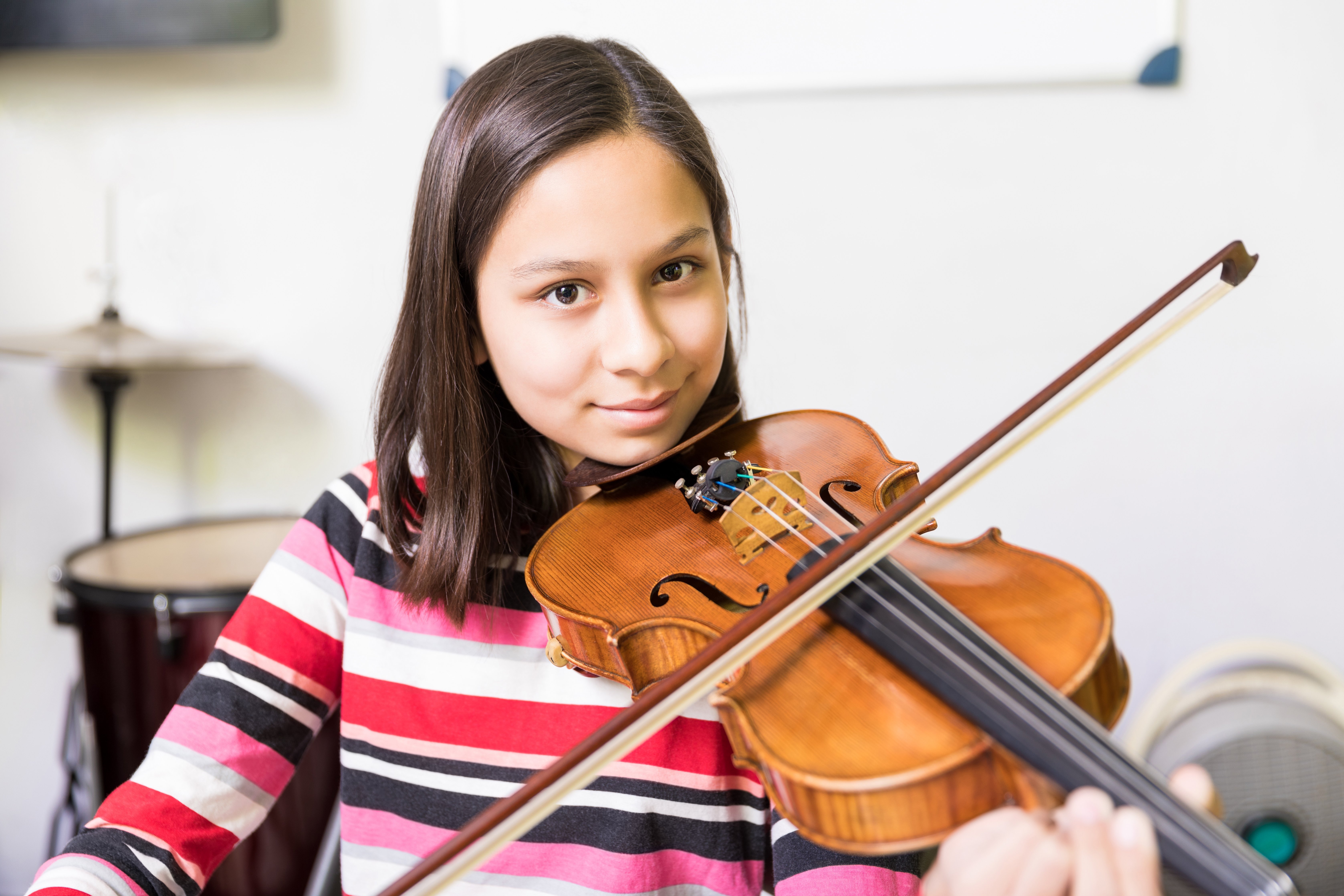 Girl Aspiring To Become Violinist