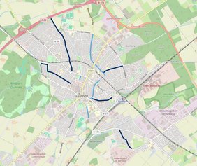 Fahrradstraßen-Netz Dülmen Diese Karte zeigt bereits umgesetzte sowie in Planung befindliche Fahrradstraßen