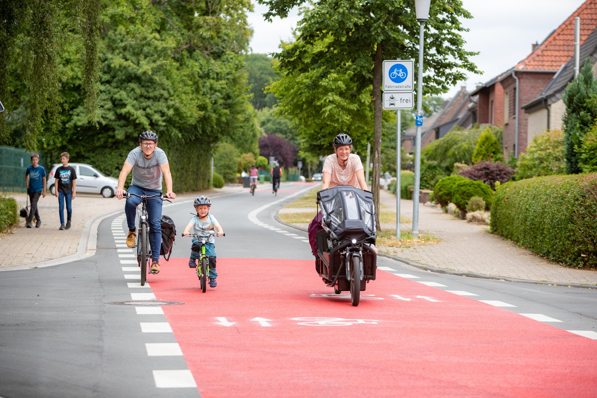Dieses Foto zeigt eine Fahrradstraße in Dülmen.